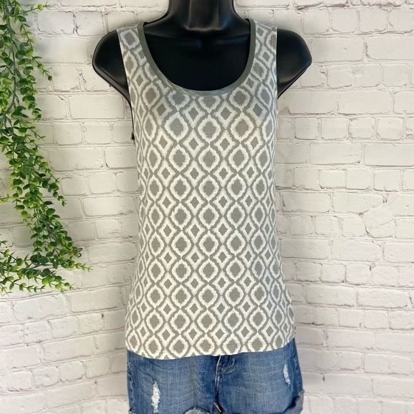 𝅺banana Republic Diamond Print Tank XS - Picture 1 of 2